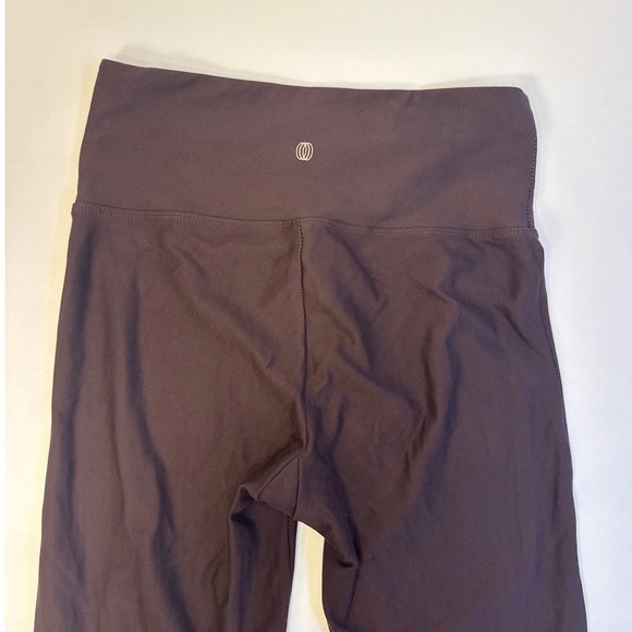 SO Womens High Waisted 7/8 Leggings Set Tan Crossover Twist & Black Small 2PK - Picture 2 of 16